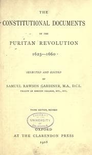 Tapa de The constitutional documents of the Puritan Revolution, 1625-1660