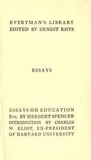 Tapa de Essays on education and kindred subjects
