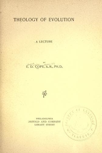 Tapa de Theology of evolution