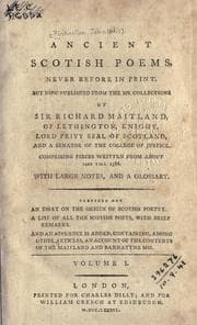 Tapa de Ancient Scottish poems, never before in print