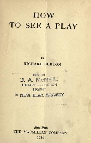 Tapa de How to see a play.