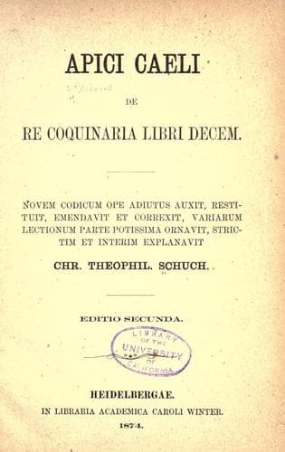 Tapa de De re coquinaria libri decem