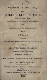 Tapa de A grammar of rhetoric and polite literature