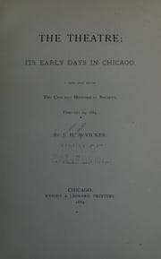 Tapa de The theatre; its early days in Chicago