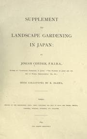 Tapa de Supplement to Landscape gardening in Japan