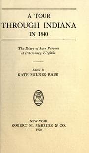 Tapa de A tour through Indiana in 1840