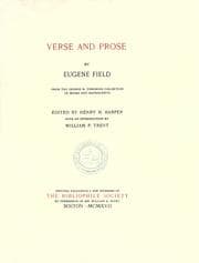 Tapa de Verse and prose
