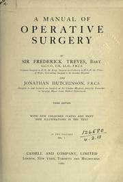 Tapa de A manual of operative surgery