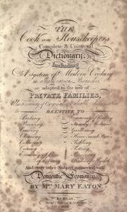 Tapa de The cook and housekeeper's complete and universal dictionary