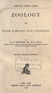 Tapa de Zoology for high schools and colleges