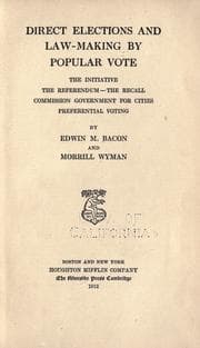 Tapa de Direct elections and law-making by popular vote