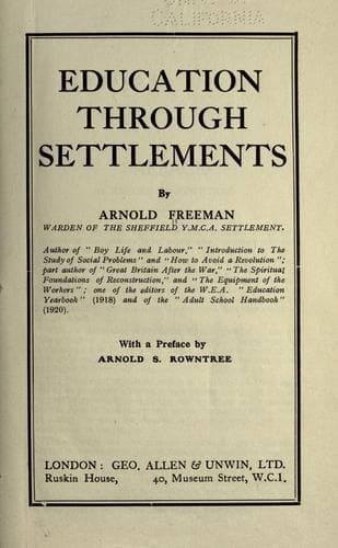 Tapa de Education through settlements