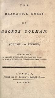 Tapa de The dramatick works of George Colman ..