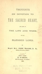 Tapa de Thoughts on devotion to the Sacred Heart, and also on the life and work of our Blessed Lord