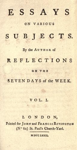 Tapa de Essays on various subjects