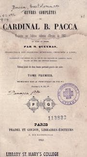 Tapa de Oeuvres compl©Łetes du cardinal B. Pacca