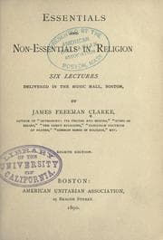 Tapa de Essentials and non-essentials in religion