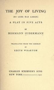 Tapa de The joy of living (Es lebe das Leben) A play in five acts