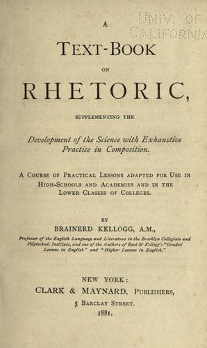 Tapa de A text-book on rhetoric