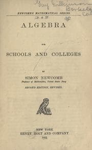 Tapa de Algebra for schools and colleges