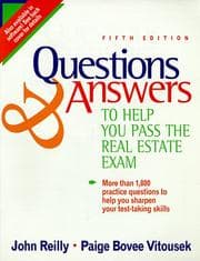 Tapa de Questions & answers to help you pass the real estate exam