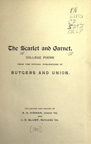 Tapa de The Scarlet and garnet