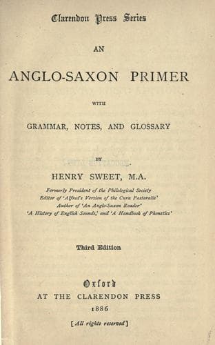 Tapa de An Anglo-Saxon primer