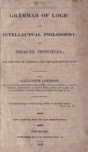 Tapa de A grammar of logic and intellectual philosophy, on didactic principles