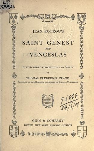 Tapa de Saint Genest and Venceslas