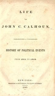 Tapa de Life of John C. Calhoun