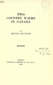 Tapa de Two country walks in Canada