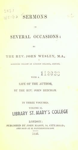 Tapa de Sermons on several occasions