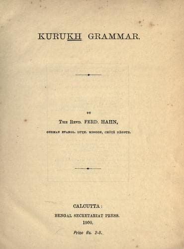 Tapa de Kurukh̲ grammar