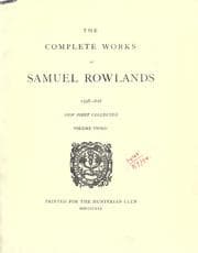 Tapa de Complete works, 1598-1628, now first collected