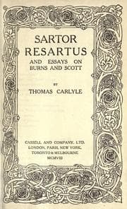 Tapa de Sartor resartus and essays on Burns and Scott