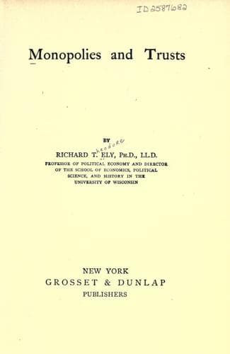 Tapa de Monopolies and trusts