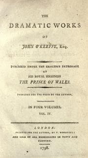 Tapa de The dramatic works of John O'Keeffe