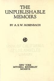 Tapa de The unpublishable memoirs