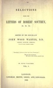Tapa de Selections from the letters of Robert Southey, &c., &c., &c