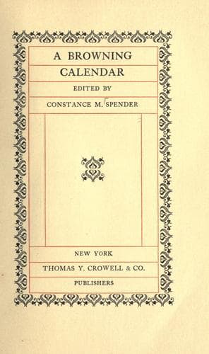 Tapa de A Browning calendar, ed