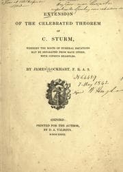 Tapa de Extension of the celebrated theorem of C. Sturm