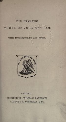 Tapa de The dramatic works, with introd. and notes