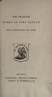 Tapa de The dramatic works, with introd. and notes