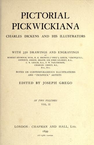 Tapa de Pictorial Pickwickiana