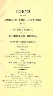 Tapa de Poems on his domestic circumstances, &c. &c