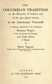 Tapa de The Columbian tradition on the discovery of America and of the part played therein by the astronomer Toscanelli