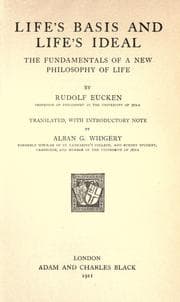Tapa de Life's basis and life's ideal