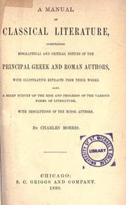 Tapa de A Manual of classical literature