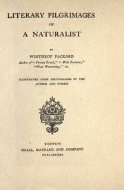 Tapa de Literary pilgrimages of a naturalist