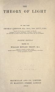 Tapa de The theory of light